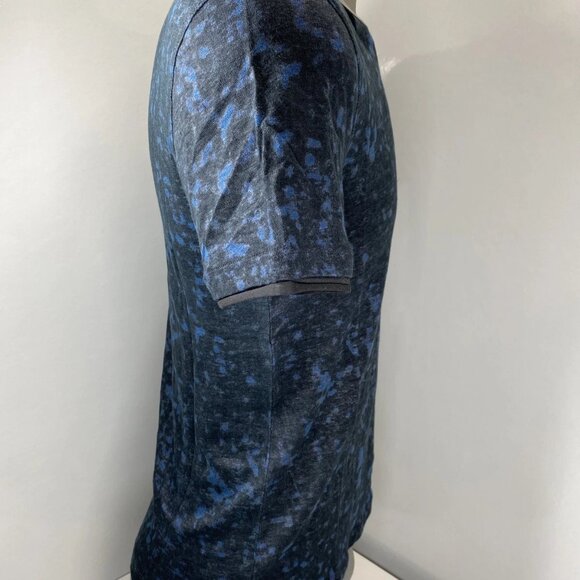 John Varvatos Men's Wooster V-Neck Tee – Size S – Midnight Blue Burnout - Picture 6 of 7